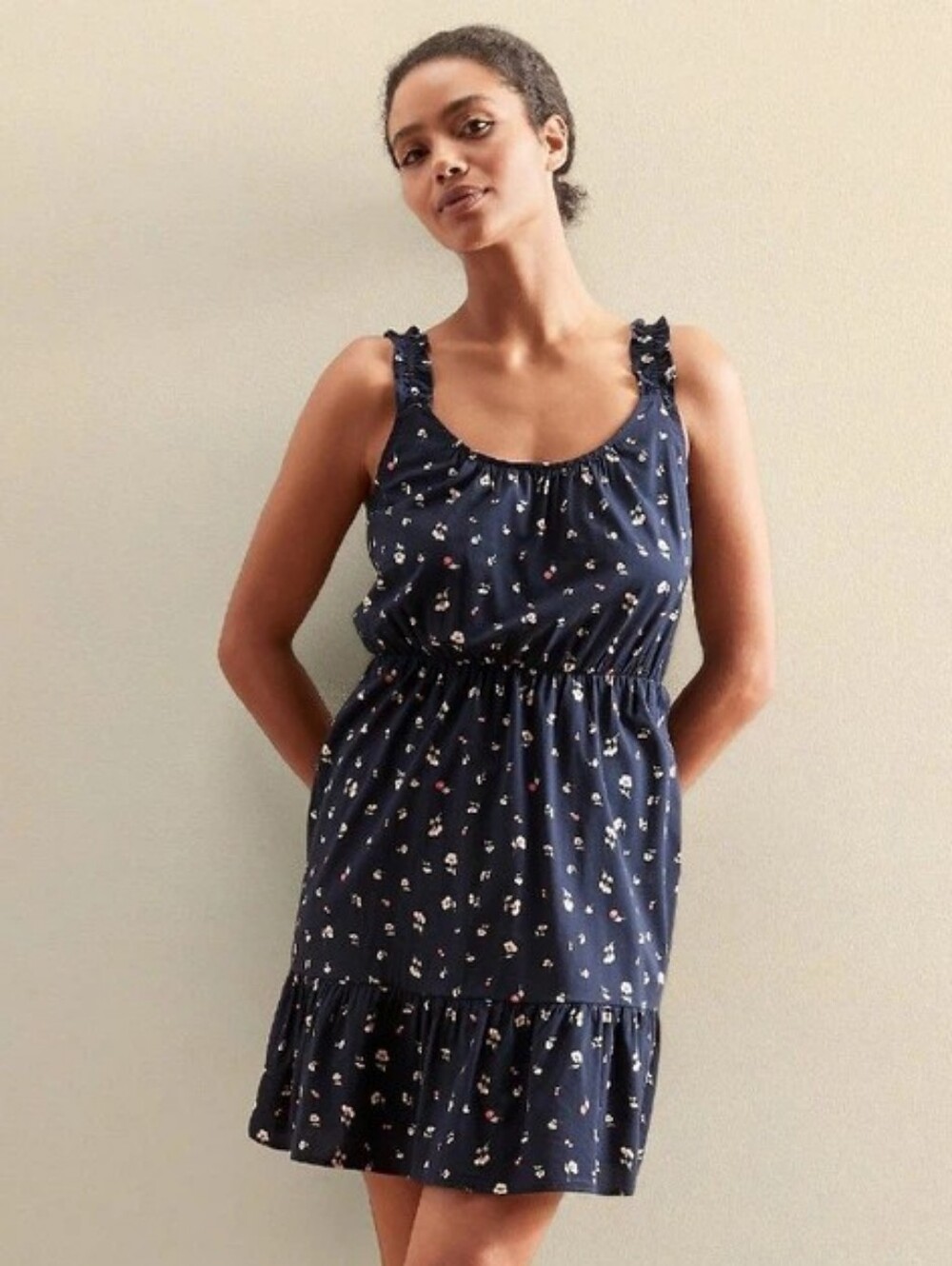 BNWT Womens Banana Republic Navy Floral Sun Dress Small